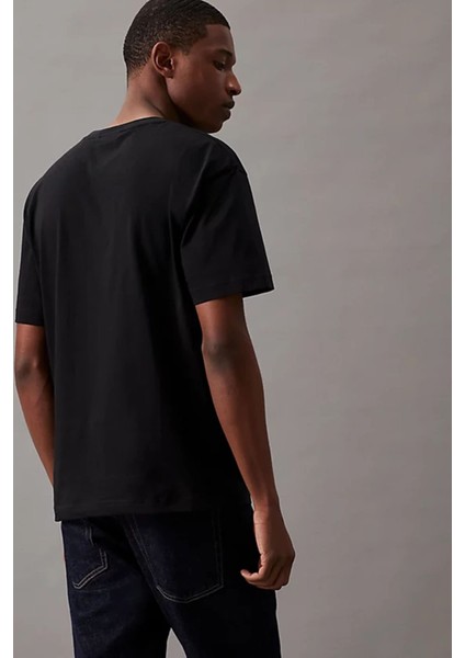 Erkek Hero Logo Kısa Kollu T-Shirt - Siyah modelleri