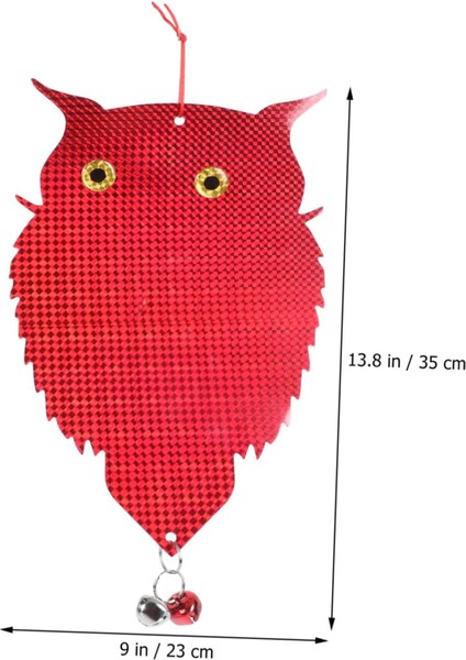 Kuş Engelleyici Baykuş Yansıtıcı Holografik Baykuş (Kırmızı ve Gümüş)