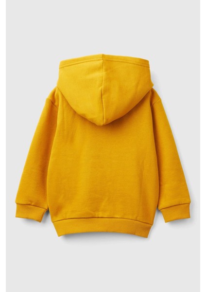 Erkek Bebek Kapüşonlu Sweatshirt - Hardal