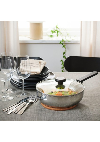 Mıddagsmat Sote Tavası Cam-Paslanmaz Çelik 24 cm fiyatları
