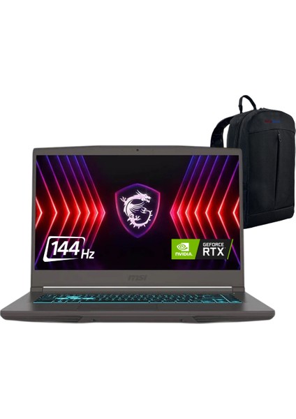 Thin 15 B12UCX-2420TR Intel Core I5 12450H 16GB 512GB SSD RTX2050 4gb 15.6" Fhd 144Hz WIN11 Dizüstü Bilgisayar - Webzone Çanta WZ01