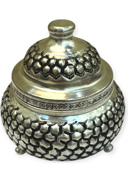 Petek Desenli Bakır Şekerlik, Kalay Eskitme