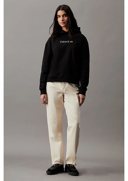 Kadın Hero Logo Sweatshirt - Siyah fiyatları