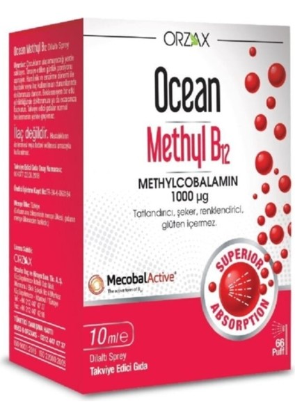 Ocean Methyl B12 1000 Mcg 10 ml Sprey