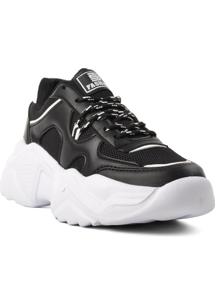 Siyah-Beyaz Kadın Spor Ayakkabı