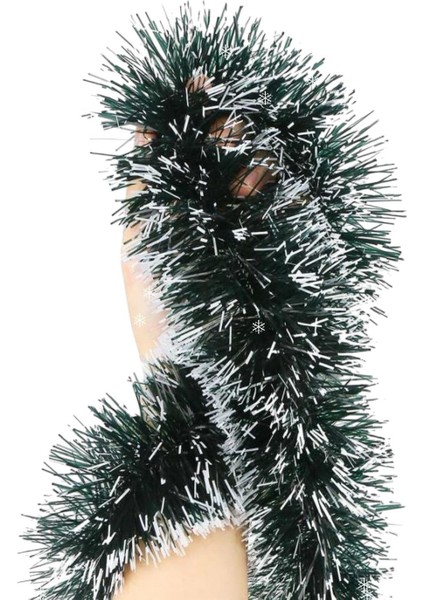 Yılbaşı Sim Süs Karlı Çift Renk 10 cm 2 Metre