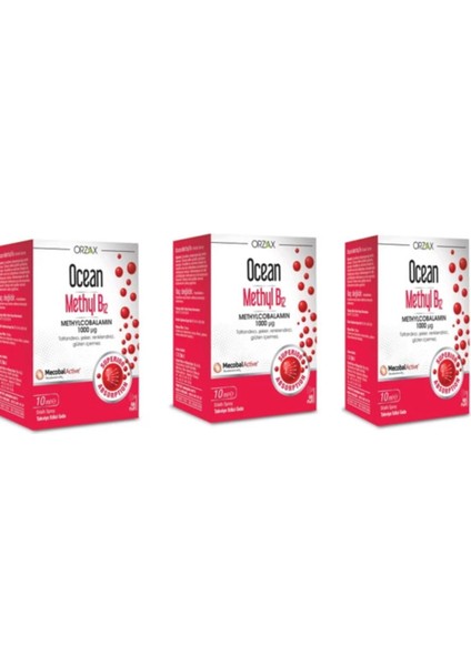 Ocean Methyl B12 1000 Mcg 10 ml Sprey 3 Adet