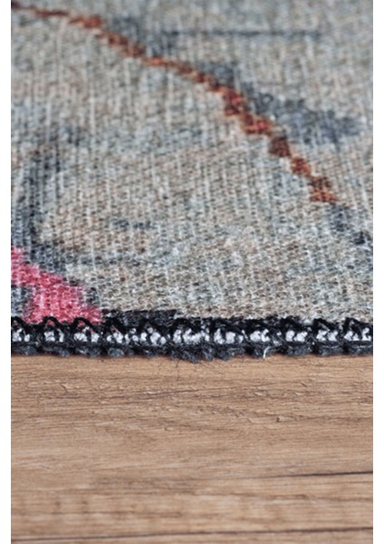 Patchwork Desenli Salon Halısı, Jazz Şönil |Pamuk-Polyester| Siyah Halı Al 153