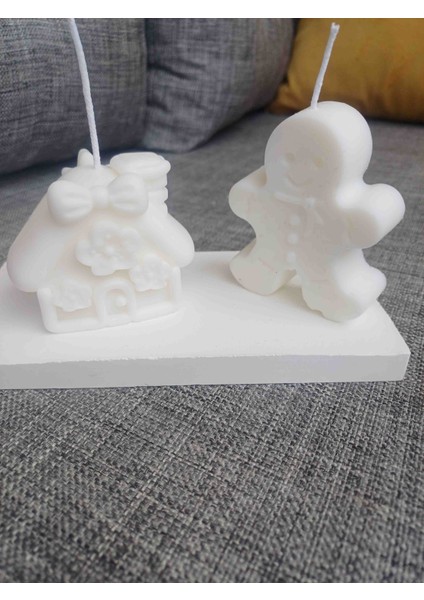 Dekoratif Ev Mum 2li, Kurabiye Adam Mum,dekoratif Mum, Yeni Yil si, Yeni Ev, Yeni Iş si, Doğum Günü si, Doğum Günü si