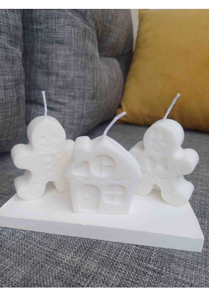 Dekoratif Ev Mum 2li, Kurabiye Adam Mum,dekoratif Mum, Yeni Yil si, Yeni Ev, Yeni Iş si, Doğum Günü si, Doğum Günü si