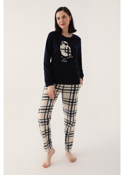 Uzun Kol Polar Kadın Pijama Takım 2662