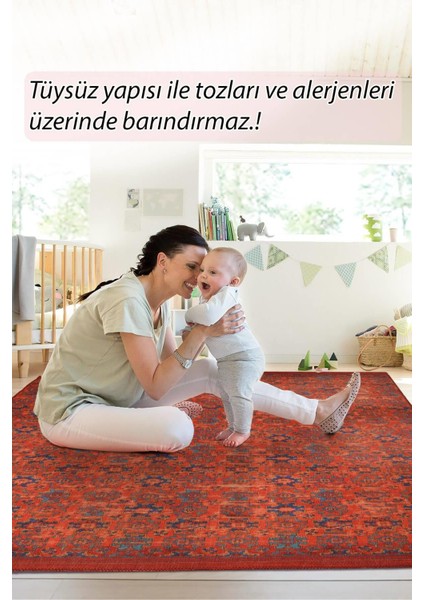 Halı, Dorian Şönil, Dokuma, Dekoratif Halı |Pamuk-Polyester| Kırmızı Halı Al 227
