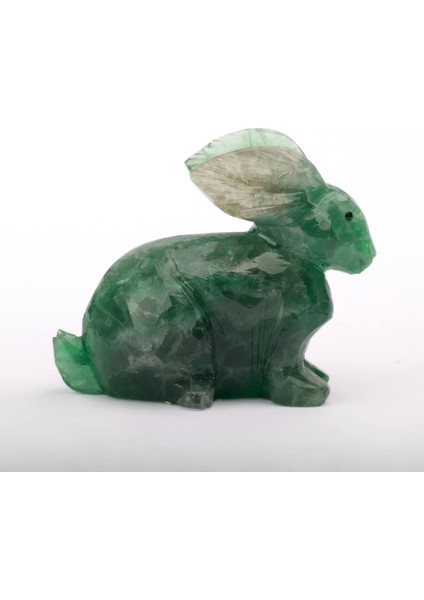 Florit Taşı Tavşan Figürü, Doğal Taş Hayvan Figürleri Koleksiyonu modelleri