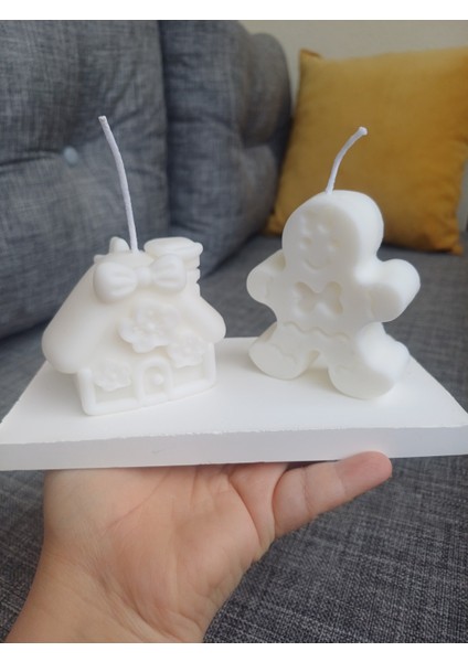 Dekoratif Ev Mum 2li, Kurabiye Adam Mum,dekoratif Mum, Yeni Yil si, Yeni Ev, Yeni Iş si, Doğum Günü si, Doğum Günü si