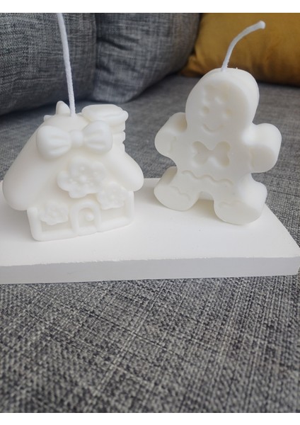 Dekoratif Ev Mum 2li, Kurabiye Adam Mum,dekoratif Mum, Yeni Yil si, Yeni Ev, Yeni Iş si, Doğum Günü si, Doğum Günü si
