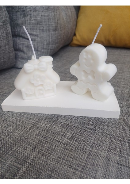 Dekoratif Ev Mum 2li, Kurabiye Adam Mum,dekoratif Mum, Yeni Yil si, Yeni Ev, Yeni Iş si, Doğum Günü si, Doğum Günü si