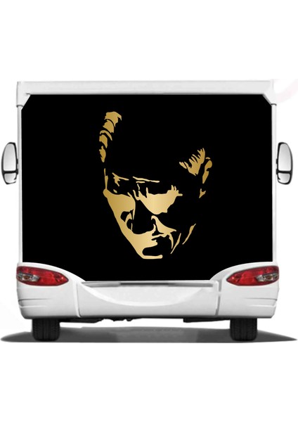 Atatürk Silüeti Gazi Mustafa Kemal Atatürk Sticker Etiket 00620