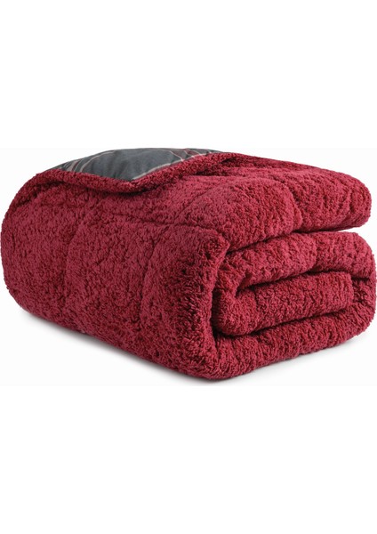 Festive Çift Kişilik Çift Taraflı Peluş Yorgan Noel Kırmızı indirimleri