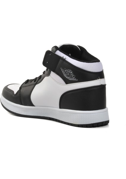 Siyah-Beyaz Erkek Hi Sneaker fırsatları