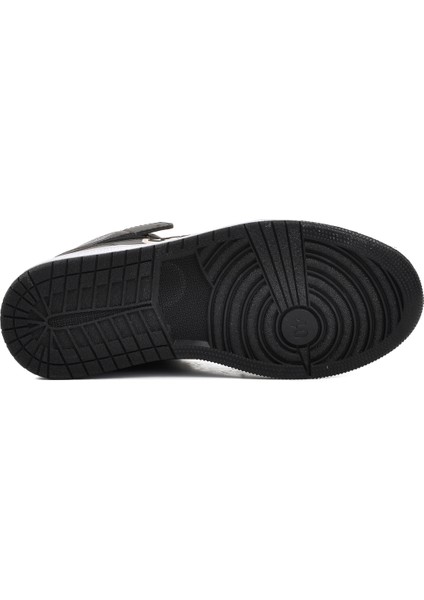 Siyah-Siyah-Beyaz Erkek Hi Sneaker indirimleri