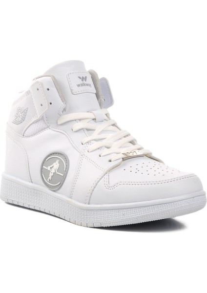 Beyaz-Beyaz Erkek Hi Sneaker