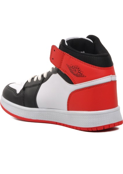 Siyah-Beyaz-Kırmızı Hi Sneaker fırsatları