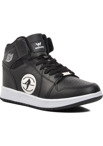 Siyah-Siyah-Beyaz Hi Sneaker
