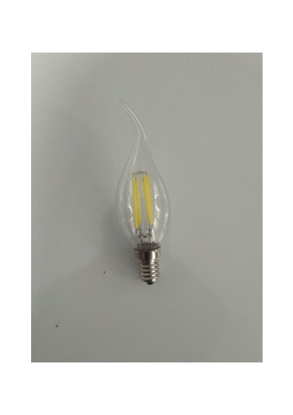 Kıvrık Buji Mum LED Avize Ampulu 4W E14 Duy Beyaz Işık (6000K)FL10607