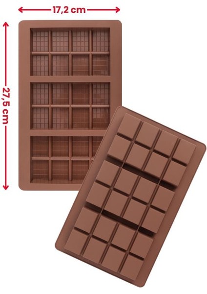 Dubai Çikolatası Kalıbı Silikon Çikolata Kalıbı Büyük Boy 2 Adet 27X17 cm modelleri