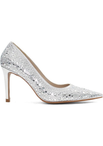 Kadın Lame Parlak İnce Topuklu Stiletto