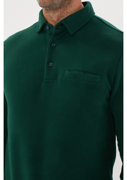 Tony Classics Cepli Kadife Selanik Polo Yaka Sweatshirt- KS-1492 modelleri