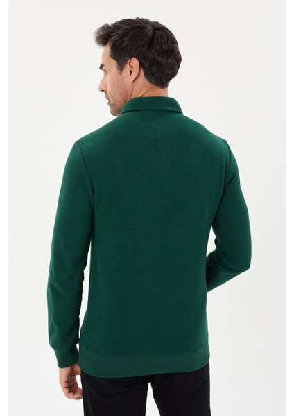 Tony Classics Cepli Kadife Selanik Polo Yaka Sweatshirt- KS-1492 fırsatları