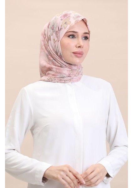 Desenli Eşarp Cvs-08 Pembe