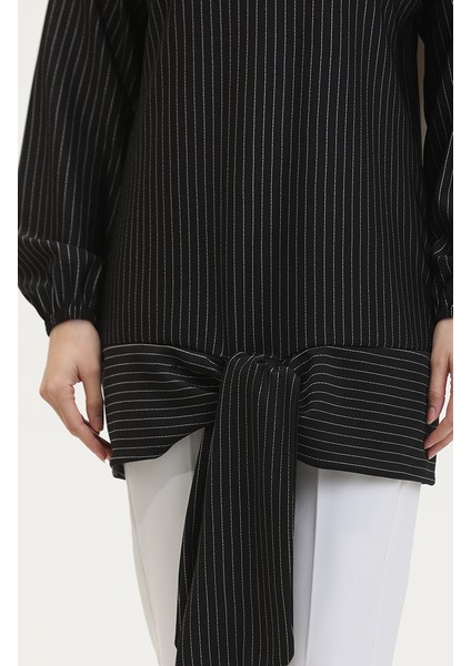 Çizgili Tunik 1028-02 Siyah fırsatları
