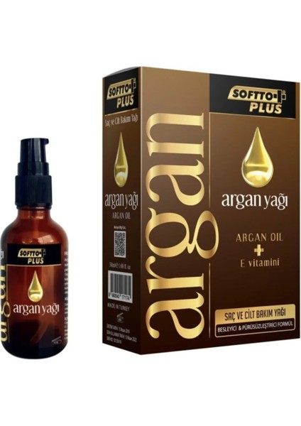 Argan Yağı + Vitamin E 50 ml - Saç ve Cilt Için Besleyici ve Yenileyici Bakım