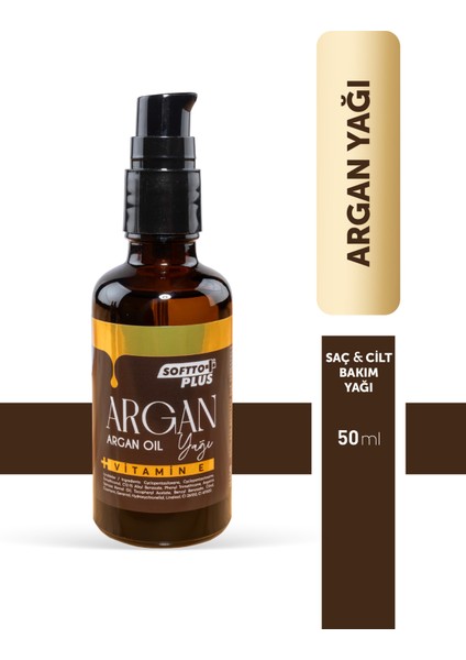 Argan Yağı + Vitamin E 50 ml - Saç ve Cilt Için Besleyici ve Yenileyici Bakım