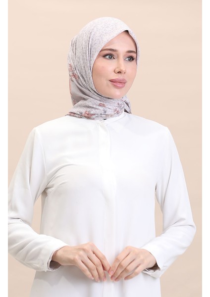 Desenli Eşarp Flover-08 Gri