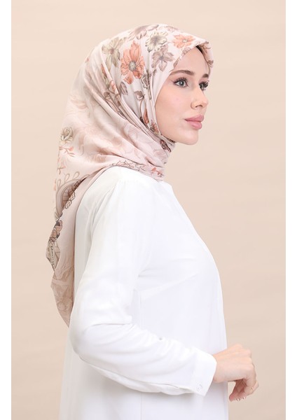 Desenli Eşarp Cvs-03 Pudra Şeftali Renk fiyatları