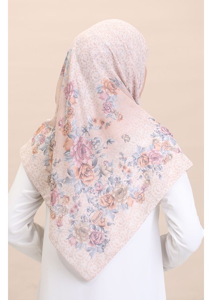 Desenli Eşarp Flover-06 Somon modelleri