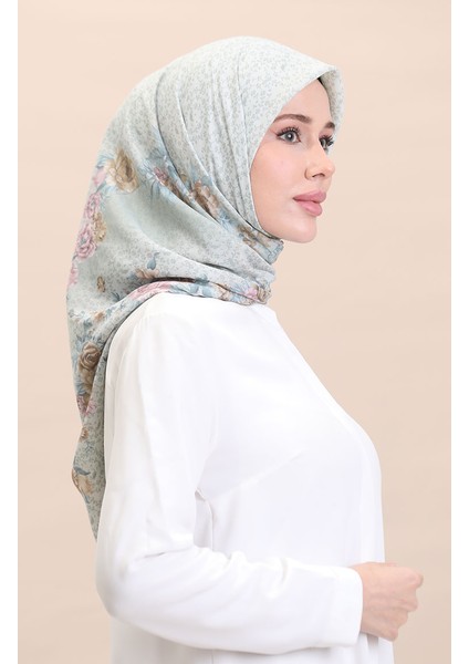 Desenli Eşarp Flover-02 Su Yeşili fiyatları