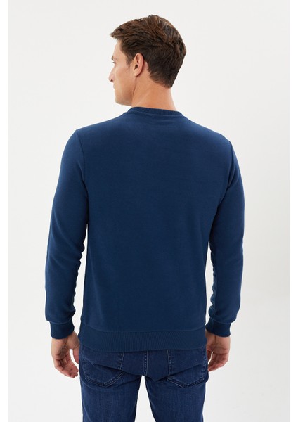 Kadife Selanik Basic V Yaka Sweatshirt- KS-1401