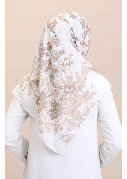 Desenli Eşarp Cvs-06 Krem Bej modelleri