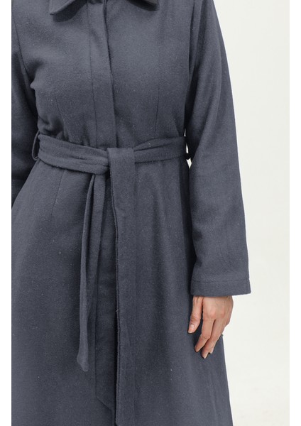 Gizli Patlı Kuşaklı Kaşe Kaban 71207-02 Gri modelleri