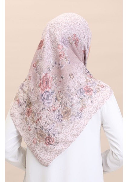 Desenli Eşarp Flover-04 Vizon Lila modelleri