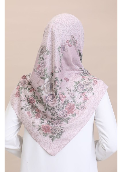 Desenli Eşarp Flover-10 Açık Lila modelleri