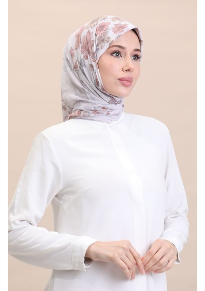 Desenli Eşarp Cvs-04 Gri Kiremit