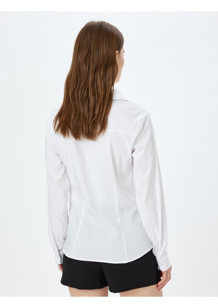 Klasik Yaka Uzun Kollu Slim Fit Gömlek fırsatları