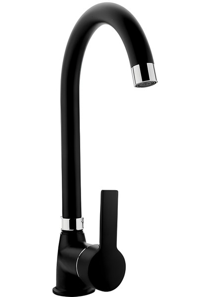 Lara Uzun Kuğu Batarya Siyah Lavabo Banyo Mutfak Mermer Tezgah Üstü Çift Su Giriş Evye fiyatları