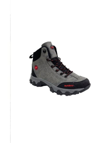 Erkek Bot Kaydırmaz Kauçuk Taban Içi Kürklü Ortopedik Taban Fermuarlı Trekking