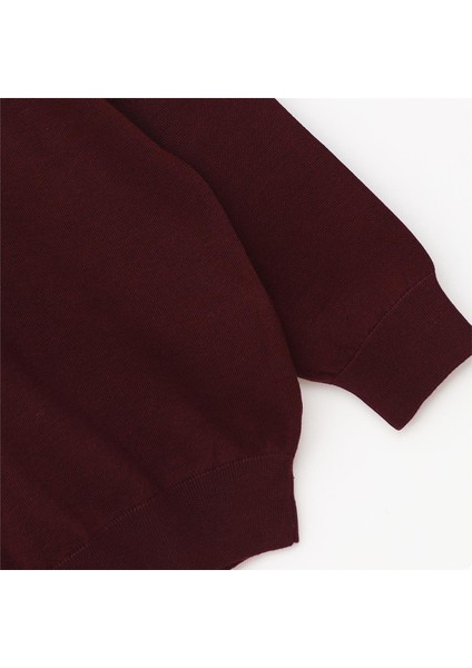 Erkek Uzun Kol Bisiklet Yaka büyük beden Sweat - B180856 - Koyu Bordo fırsatları